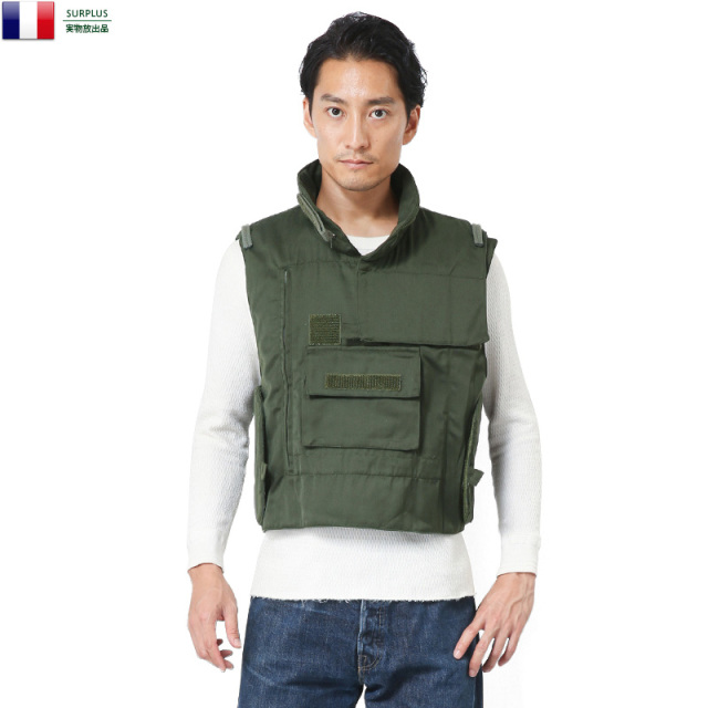 実物 新品 フランス軍 フラグレーションベスト オリーブ ミリタリーファッション 軍服【キャンペーン対象外】【T】