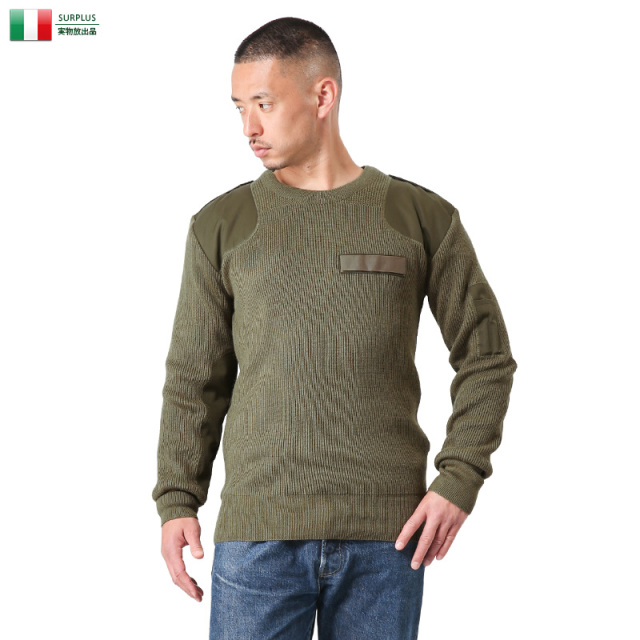☆今だけ15%OFF☆実物 新品 イタリア軍 コマンドセーター オリーブ ミリタリーファッション 軍服【キャンペーン対象外】【I】