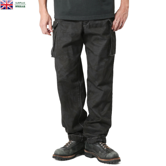 実物 イギリス軍 トロピカル コンバットパンツ BLACK染め【キャンペーン対象外】 軍服 ミリタリーファッション【I】