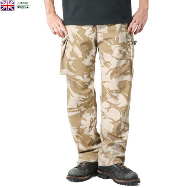実物 USED イギリス軍 WINDPROOF コンバット パンツ デザートDPMカモ【キャンペーン対象外】 軍服 ミリタリー【T】