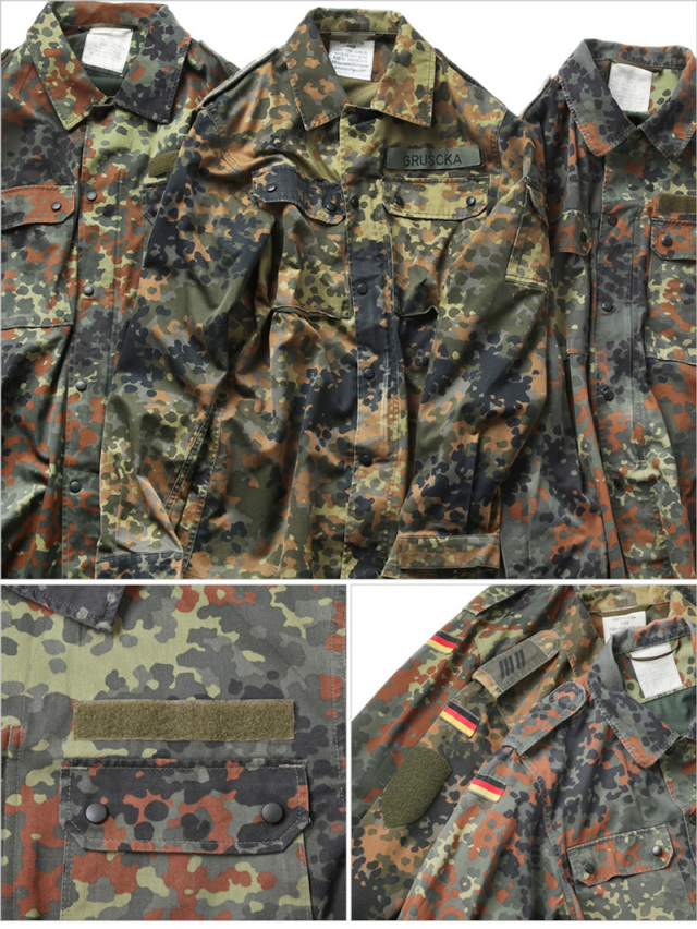 西ドイツ軍 フレックカモ ジャケット 軍放出品 ミリタリーショップ 通販 迷彩服 古着