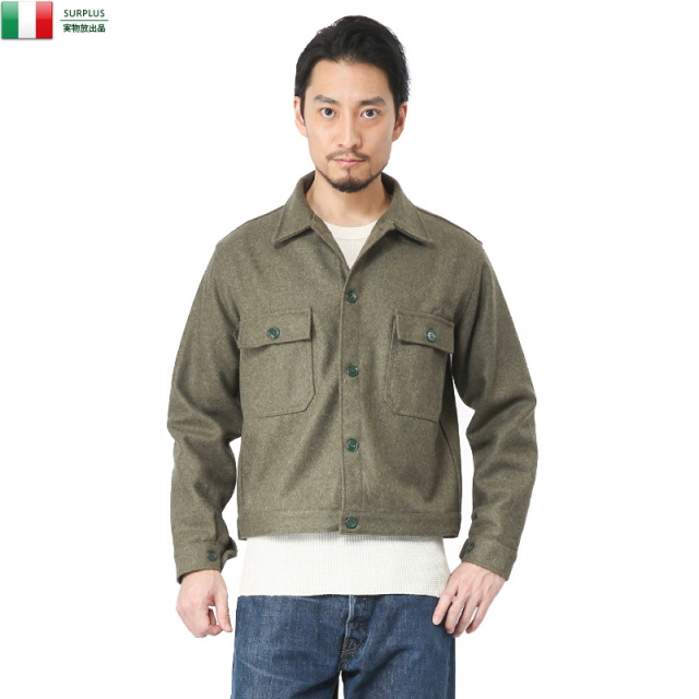 実物 新品 イタリア軍 ウールワークジャケット 軍放出品 ミリタリーファッション 軍服【キャンペーン対象外】【I】