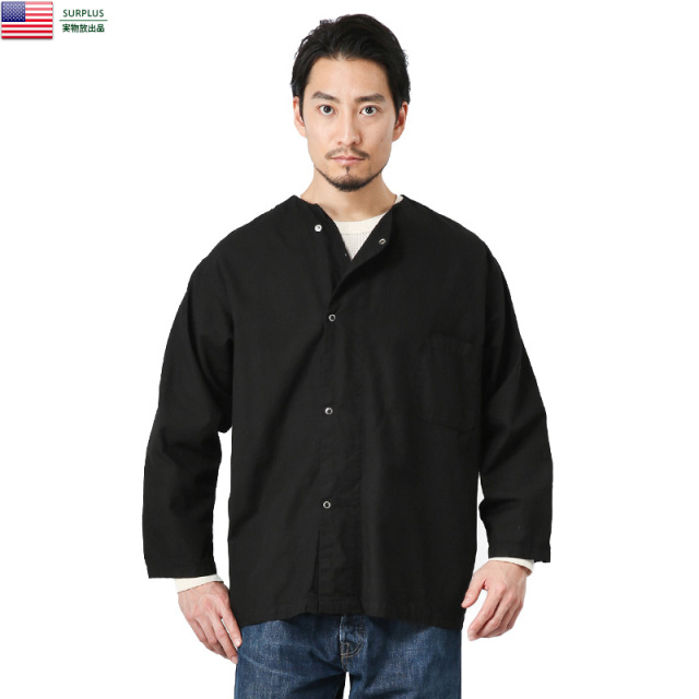 実物 新品 米軍 U.S.ARMY MEDICAL スリーピングシャツ BLACK染め 米軍放出品【キャンペーン対象外】 ミリタリーファッション 軍服【T】