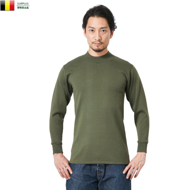 実物 新品 ベルギー軍 スウェットシャツ OD 軍放出品 ミリタリーファッション 軍服【キャンペーン対象外】【I】