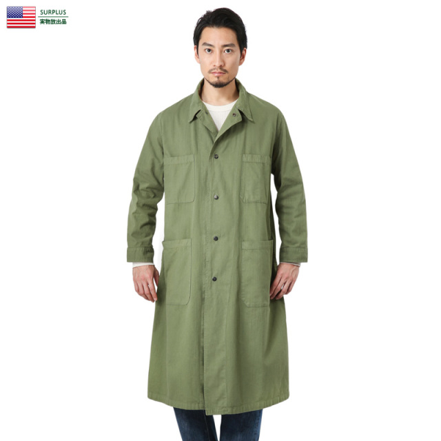 実物 新品 米軍 FOOD INSPECTOR スモックコート OD染め 【キャンペーン対象外】 ミリタリーファッション 軍服 米軍放出品【T】