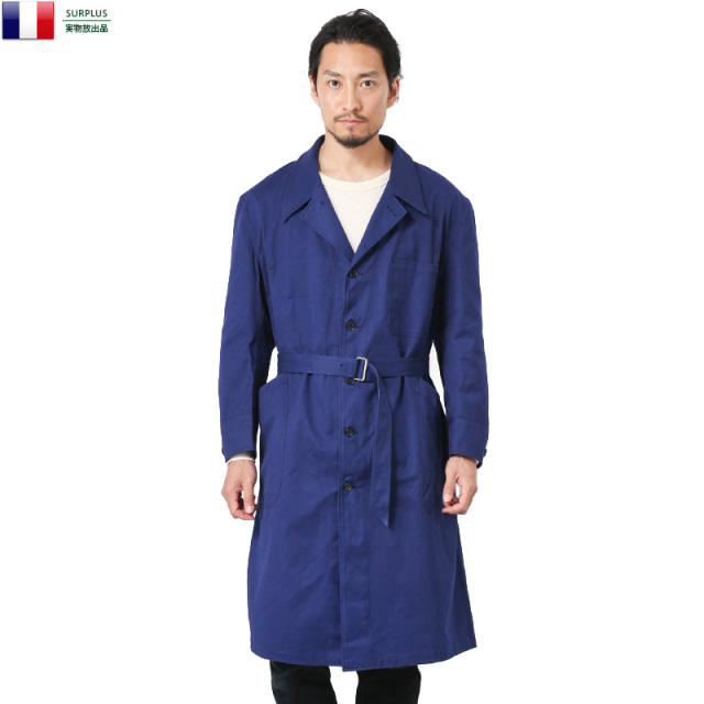 実物 新品 フランス軍 1960年代製 ヴィンテージキャンバスコットン ワークコート ミリタリーファッション 軍服 軍放出品【キャンペーン対象外】【T】