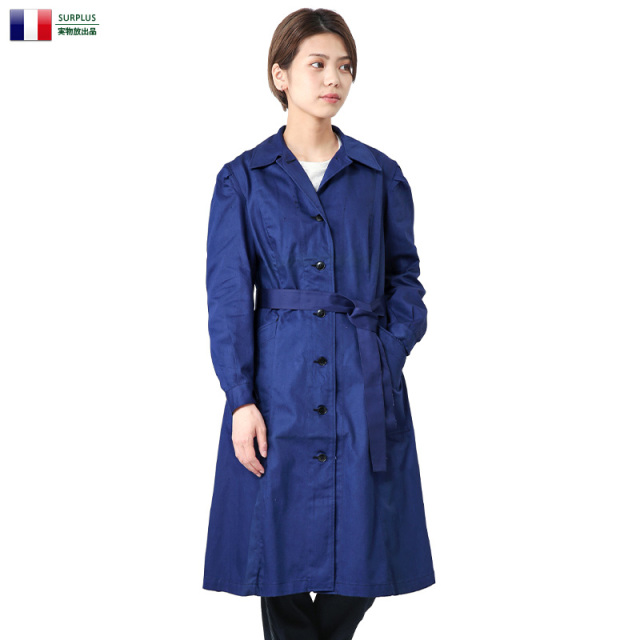 実物 新品 フランス軍 1960年代製 レディース ヴィンテージワークコート（キャンバスコットン） 軍放出品 ミリタリーファッション 軍服【キャンペーン対象外】【I】
