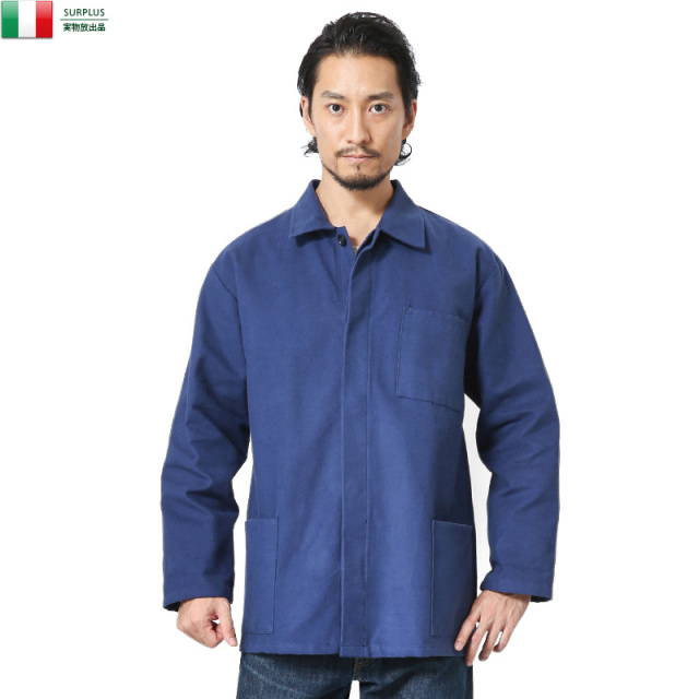実物 新品 イタリア軍 モールスキン ワークカバーオール 軍放出品 ミリタリーファッション 軍服【キャンペーン対象外】【I】