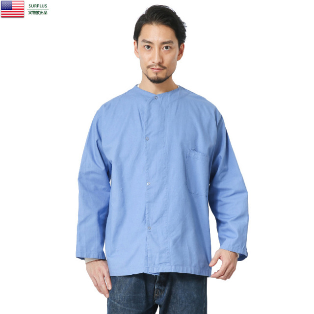 実物 新品 米軍 U.S.ARMY MEDICAL スリーピングシャツ SOLID【キャンペーン対象外】 米軍放出品 ミリタリーファッション 軍服【I】