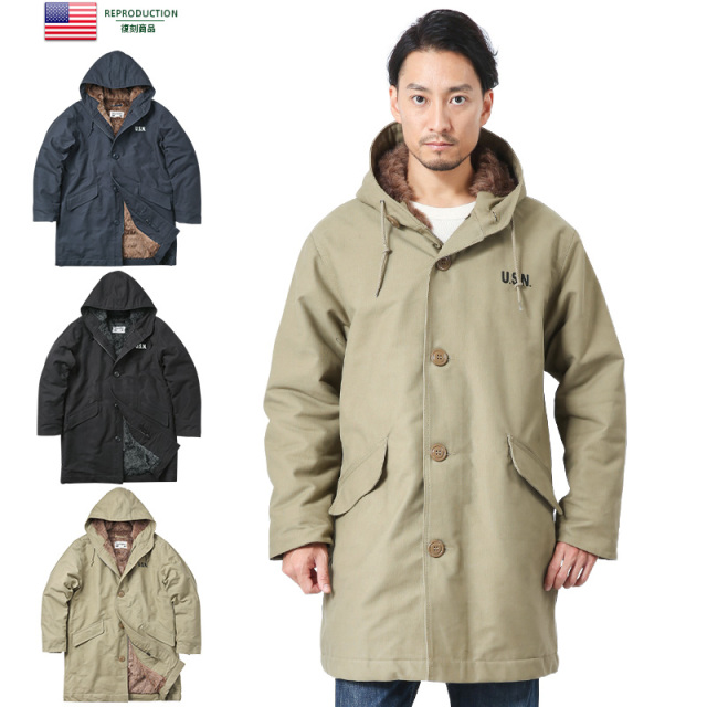 ★カートで割引対象品★新品 米軍 U.S.NAVY 復刻 N-2 デッキコート ミリタリーファッション 服【T】