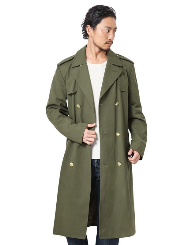 チェコ軍 トレンチコート ミリタリーファッション 軍服 軍放出品