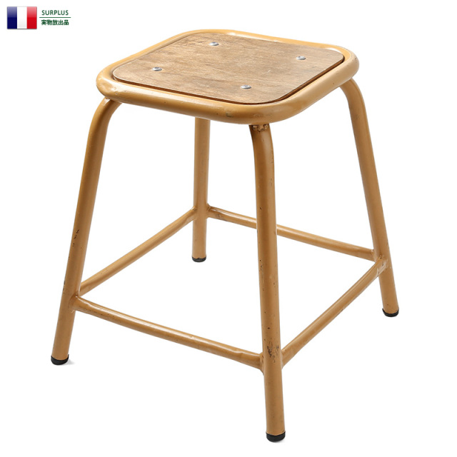 フランス軍 スクエアスツール 椅子 軍放出品 ミリタリー