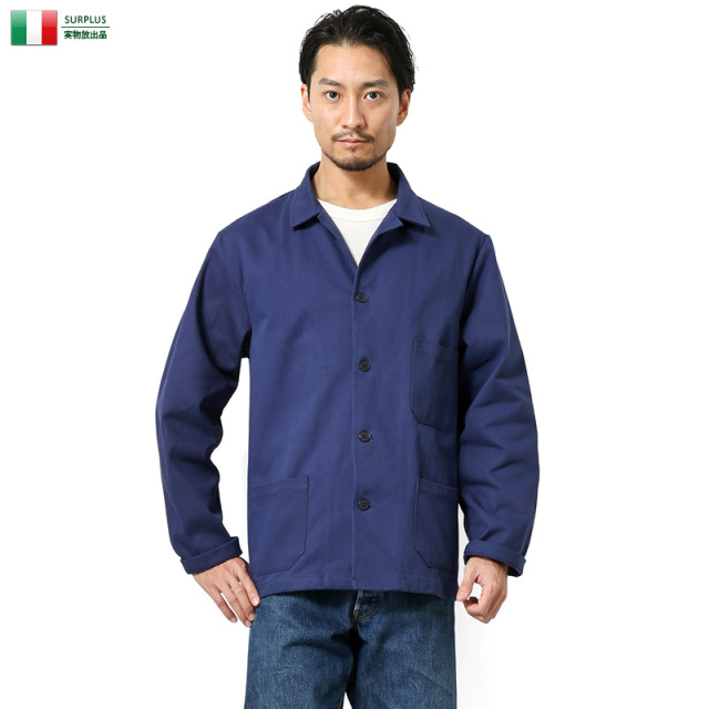 実物 新品 イタリア軍 SECURITY ワークジャケット 3ポケット NAVY ミリタリーファッション 軍服 軍放出品【キャンペーン対象外】【T】