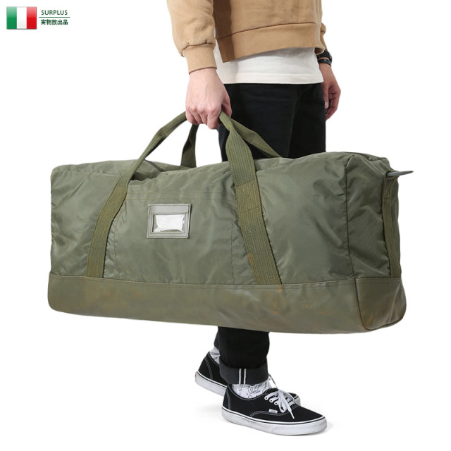 実物 USED イタリア軍 ボストンバッグ ミリタリーファッション 軍放出品【キャンペーン対象外】【I】
