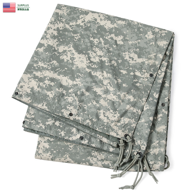 実物 USED 米軍 REVERSIBLE FIELD TARP（リバーシブル フィールド タープ）ACU【キャンペーン対象外】 軍幕【T】ミリタリー