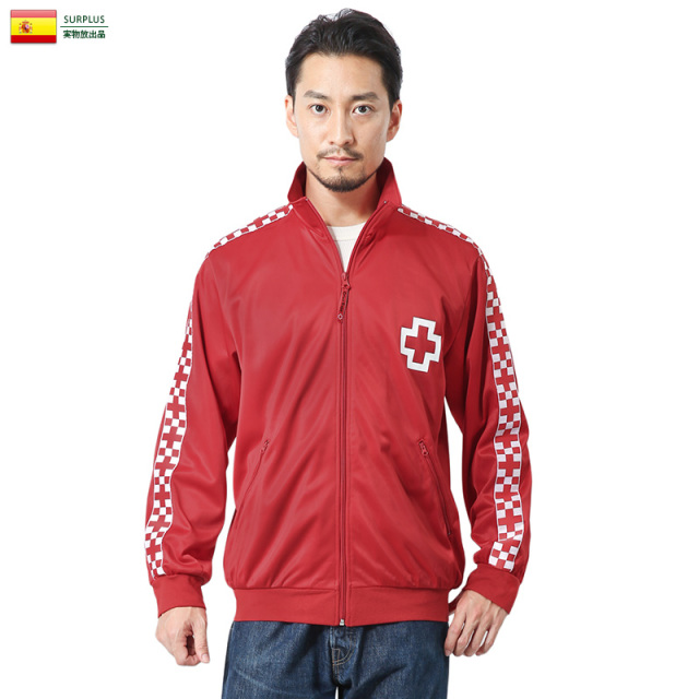 実物 新品 スペイン赤十字 レッドクロス トレーニング トラックジャケット（キャンペーン対象外） デッドストック【I】ミリタリー
