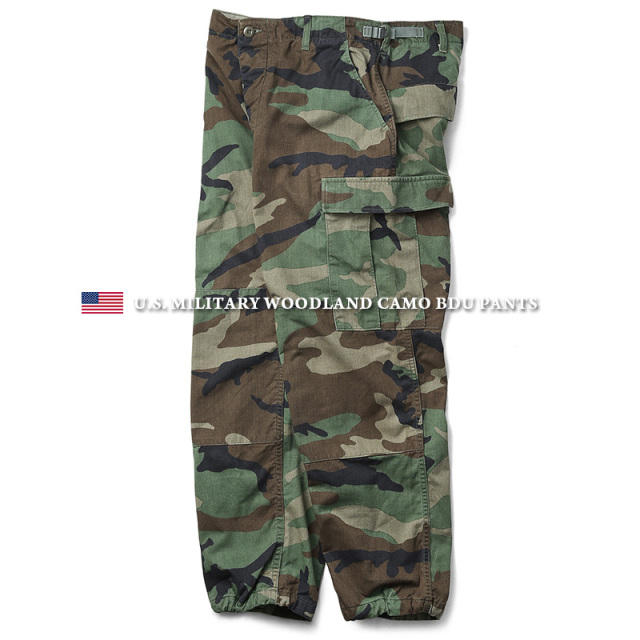 実物 USED 米軍 BDU WOODLAND CAMO カーゴパンツ（キャンペーン対象外） 軍服 軍パン ミリタリーファッション【T】