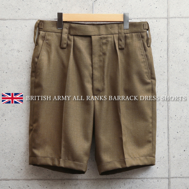 WAIPER.inc 実物 新品 イギリス陸軍 ALL RANKS BARRACK DRESS リメイク オフィサーショートパンツ ブラウン【キャンペーン対象外】 軍パン 軍服 ミリタリー【T】