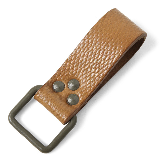 【ネコポス便対応】実物 チェコ軍 ブラウン レザー キーホルダー（キャンペーン対象外） ミリタリー【I】