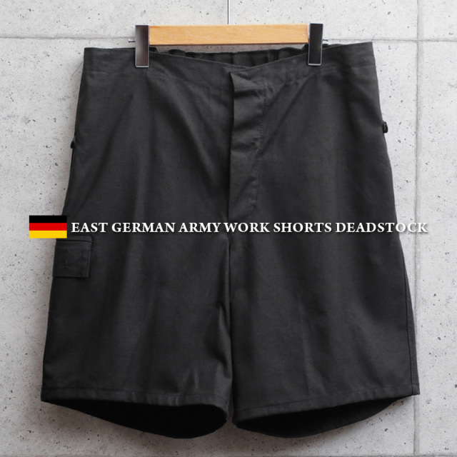 実物 新品 東ドイツ ワークショートパンツ ブラック【キャンペーン対象外】 軍服 軍パン ミリタリーファッション【T】