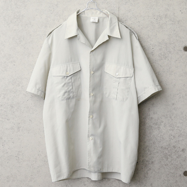 実物 USED フランス軍 ショートスリーブ オフィサーシャツ【キャンペーン対象外】 ミリタリーファッション 軍服【I】