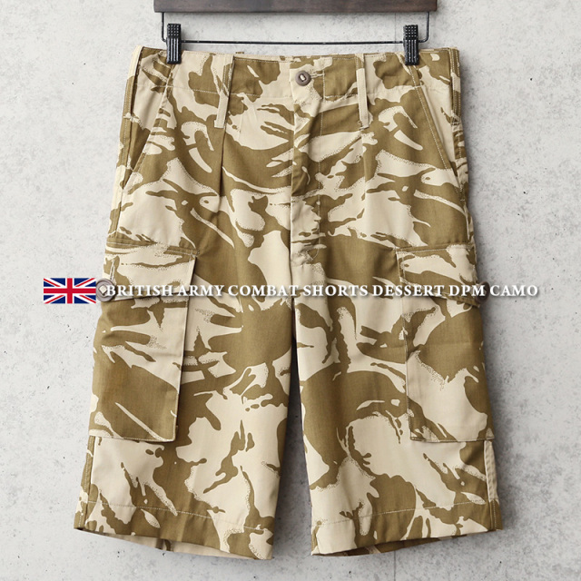 実物 新品 デッドストック イギリス軍 コンバットショーツ（ショートパンツ）デザートDPMカモ【キャンペーン対象外】【I】ミリタリー