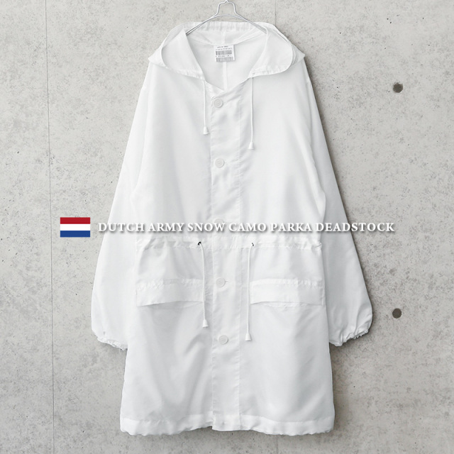 実物 新品 デッドストック オランダ軍 ホワイト スノーカモ パーカー【キャンペーン対象外】 軍服 ミリタリーファッション【T】