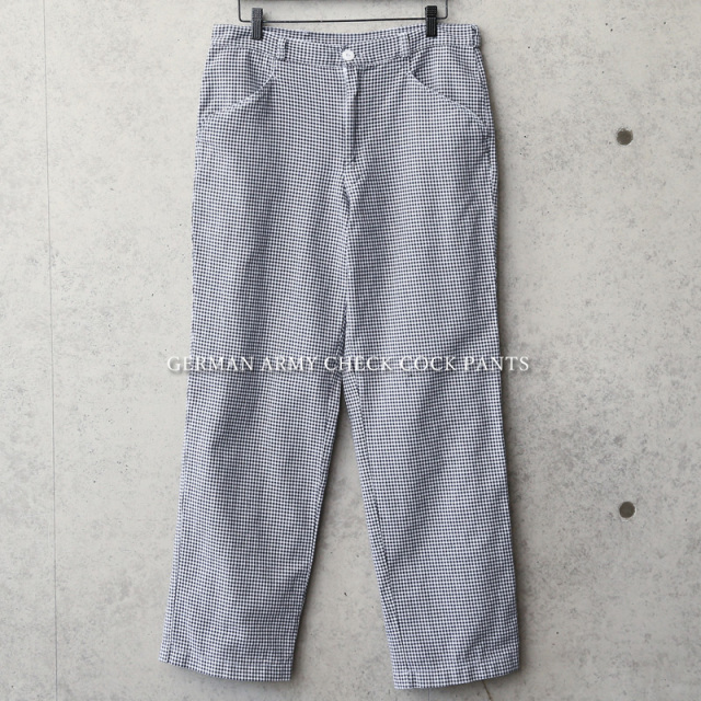 実物 USED ドイツ軍 シェパードチェック コックパンツ【キャンペーン対象外】 軍服 ミリタリーファッション 軍パン【I】