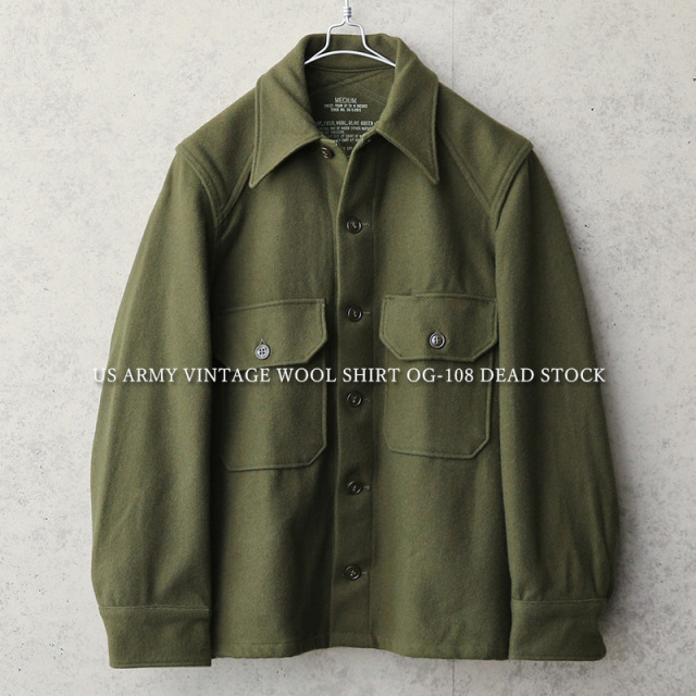 実物 新品 デッドストック 米軍 ヴィンテージ ウールシャツ OG-108 前期型【キャンペーン対象外】 軍服 ミリタリーファッション【I】