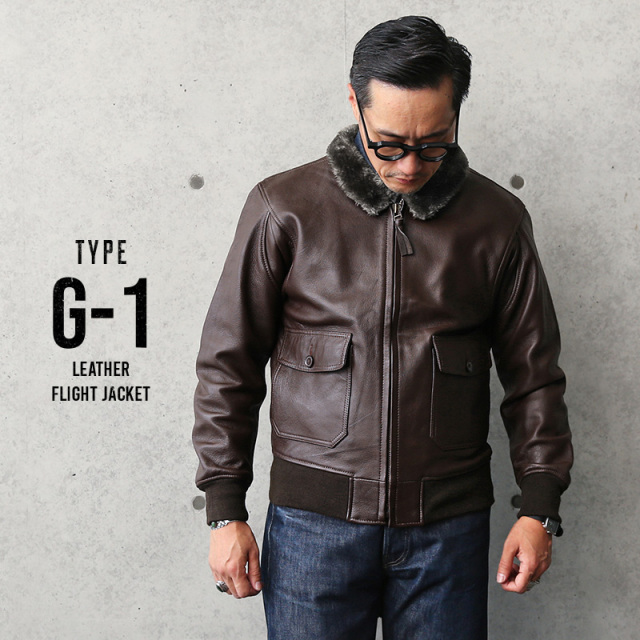 極上品 USA製 スピワック G-1 レザー フライトジャケット USNAVY（米軍 