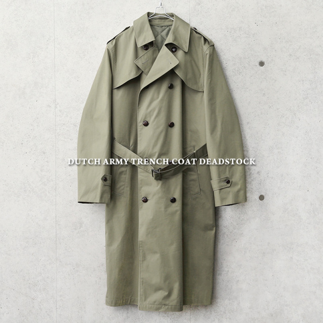 実物 新品 デッドストック オランダ軍 トレンチコート ライナー付き【キャンペーン対象外】 ミリタリーファッション 軍服【I】