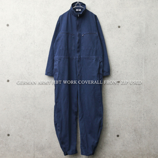 実物 USED ドイツ軍 BW ヘリンボーン ワーク カバーオール フロントジップ【キャンペーン対象外】 ミリタリーファッション 軍服【I】