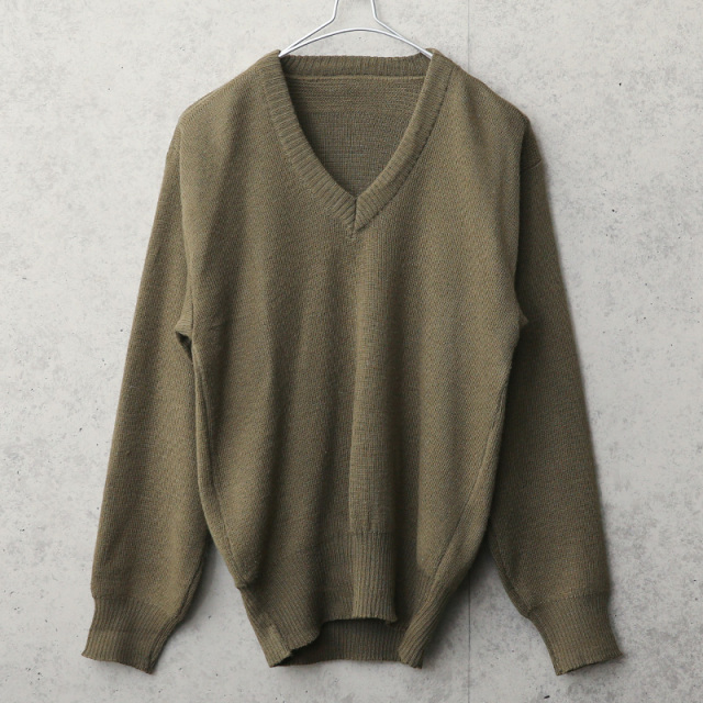 実物 USED イタリア軍 Vネックセーター【キャンペーン対象外】 ミリタリーファッション 軍服【I】