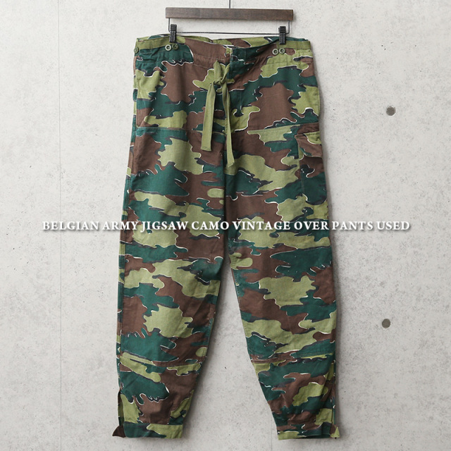 実物 USED ベルギー軍 ジグソーカモ VINTAGE オーバーパンツ 1st【キャンペーン対象外】 軍服 ミリタリーファッション 軍パン【I】
