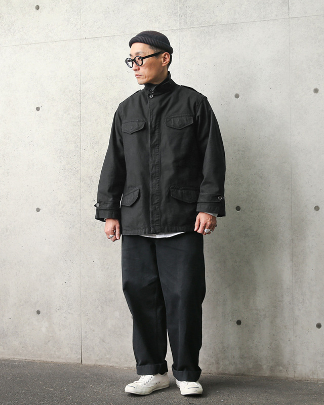 USED フランス軍 M-47 フィールドジャケット 前期型 コットン製 BLACK 