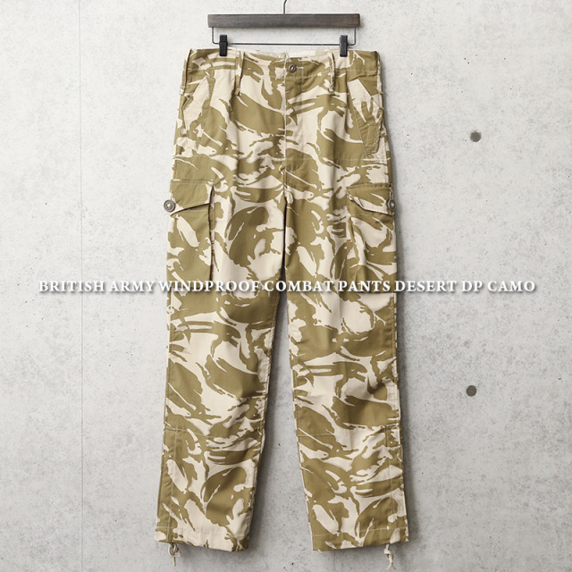 実物 新品 デッドストック イギリス軍 WINDPROOF コンバット パンツ デザートDPMカモ【キャンペーン対象外】 ミリタリー 軍服 軍パン【I】