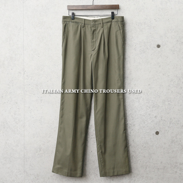 実物 USED イタリア軍 チノパンツ【キャンペーン対象外】 軍服 ミリタリーファッション 軍パン【I】