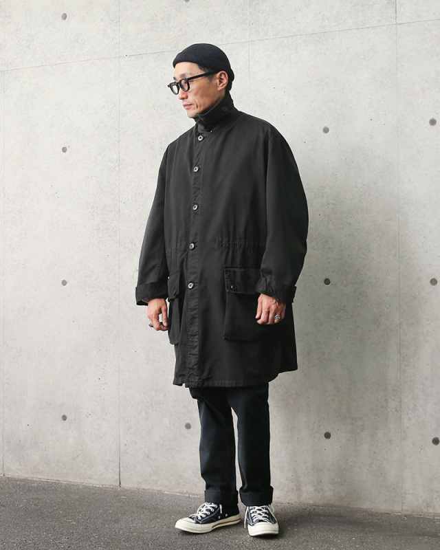 USED スウェーデン軍 M-59 フィールドコート BLACK染め 軍服  