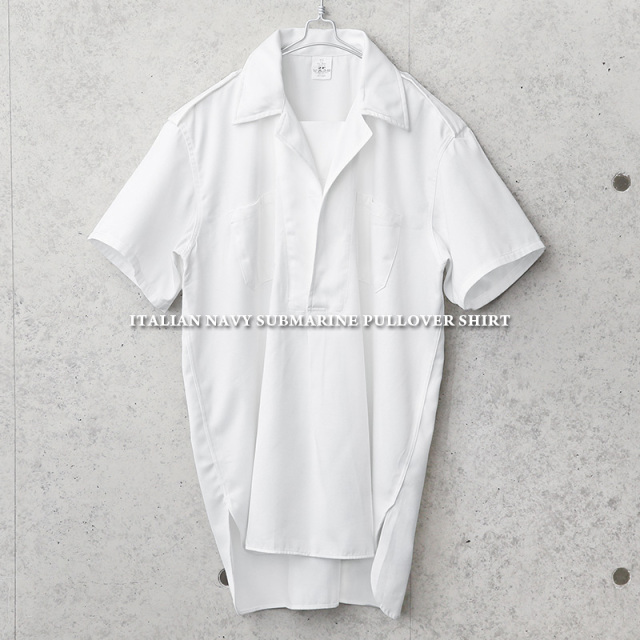 イタリア海軍　プルオーバーマリンシャツ USED イタリア海軍 サブマリン S/S プルオーバーシャツ 軍服