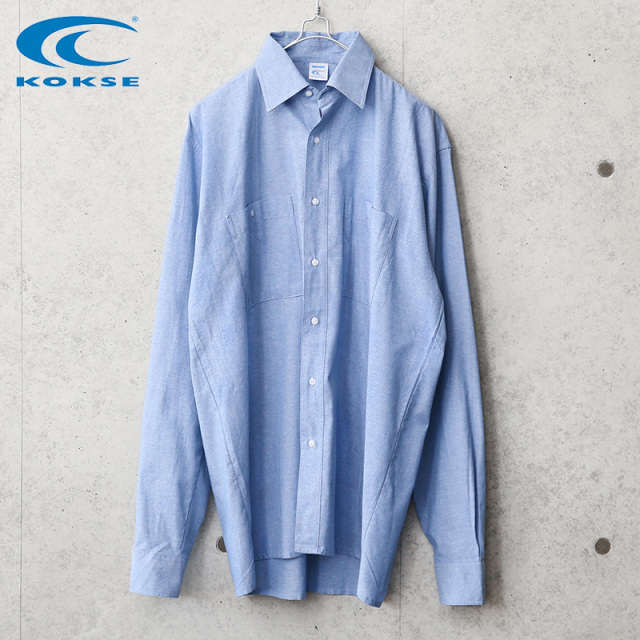 新品 イタリア KOKSE社製 L/S シャンブレー シャツ【キャンペーン対象外】【I】 ミリタリーファッション