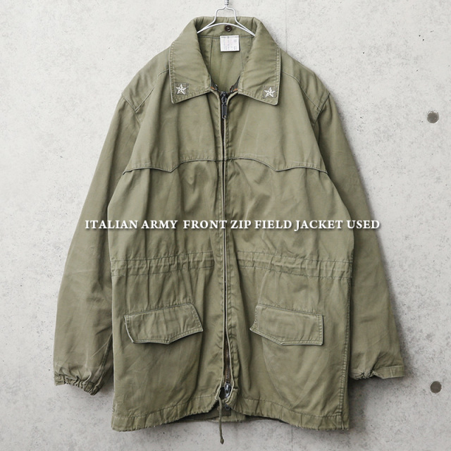 実物 USED イタリア軍 フロントジップ フィールドジャケット【キャンペーン対象外】【I】ミリタリーファッション 軍服