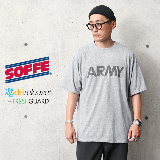 ★カートで割引対象品★【ネコポス便対応】SOFFE ソフィー 米軍仕様 D0000011 ショートスリーブ ARMY Tシャツ【T】ミリタリーファッション