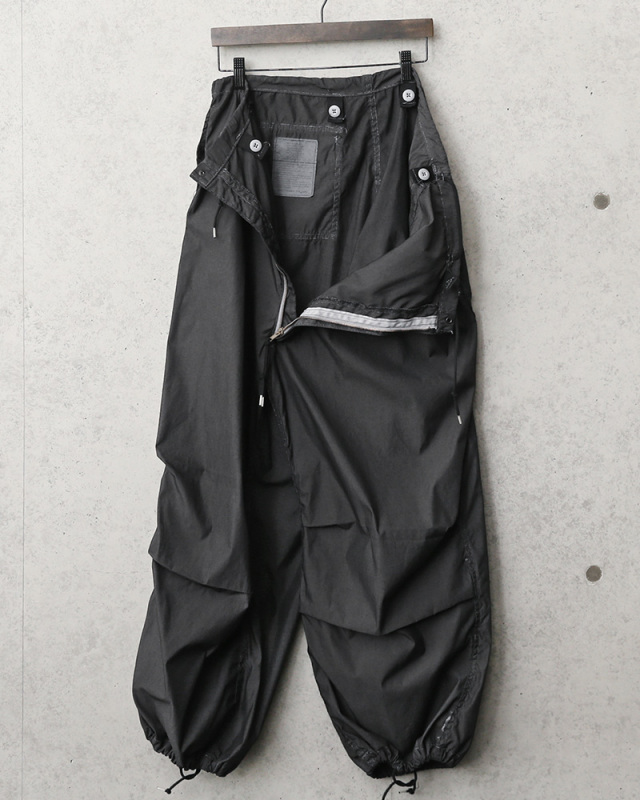 デッドストック 米軍 スノーカモ オーバーパンツ ガーメントダイ BLACK  