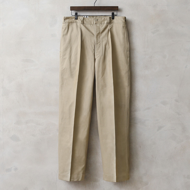 実物 新品 デッドストック フランス軍 1950～60年代 M-52 ヴィンテージ ワンタック チノトラウザー【キャンペーン対象外】【T】ミリタリー