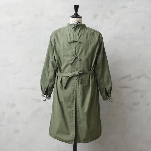 実物 新品 デッドストック ロシア軍 コットン ガウン コート OD染め ＃1 フロント紐 袖紐 腰中紐【キャンペーン対象外】【I】ミリタリーファッション 軍服