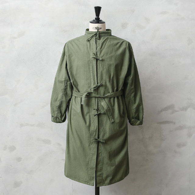 実物 新品 デッドストック ロシア軍 コットン ガウン コート OD染め