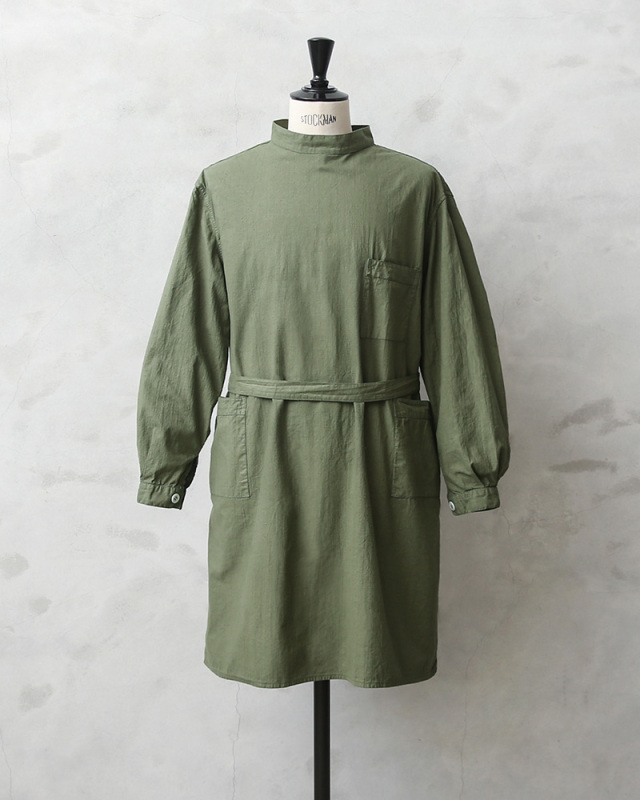 実物 新品 デッドストック ロシア軍 コットン ガウン コート OD