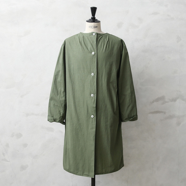 実物 新品 デッドストック ロシア軍 コットン ガウン コート OD染め ＃4 フロントボタン 袖ボタン【キャンペーン対象外】【I】ミリタリーファッション 軍服