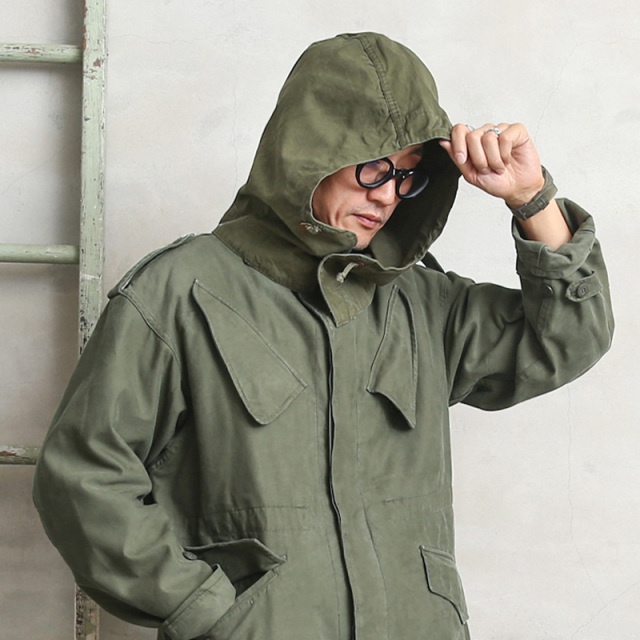 【ネコポス便対応】実物 USED オランダ軍 1980～90年代 NATO フィールドジャケット用フード ＃2 フロントボタン【キャンペーン対象外】【I】ミリタリー