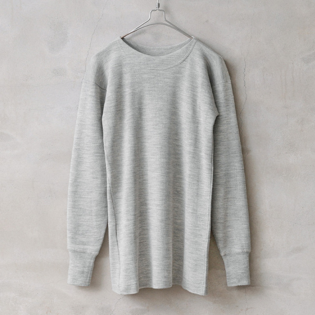 GRAPHPAPER ウールコットンサーマルシャツ ライトグレー サイズ2 23AW